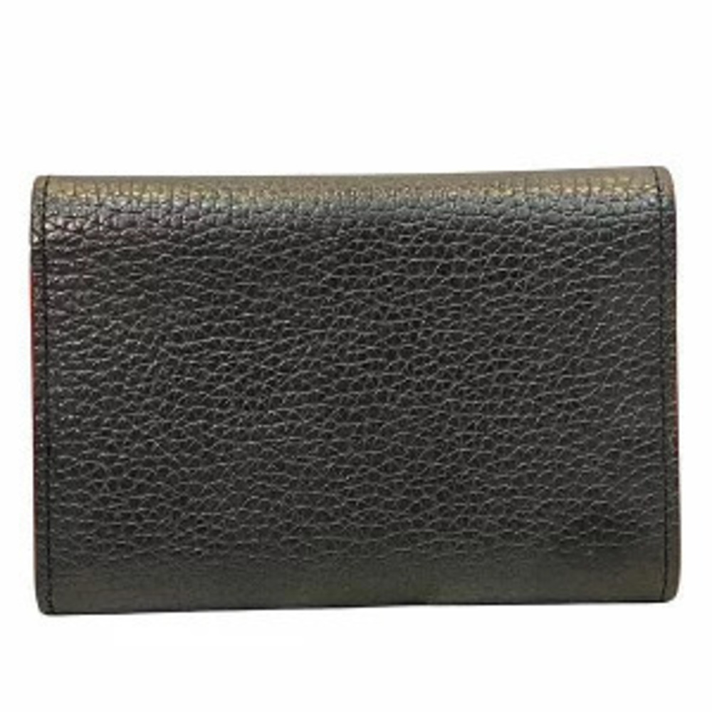 Louis Vuitton Tri Portefeuille Compact Wallet fold Capucines Black